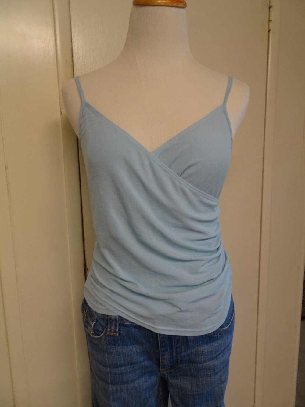 Moda international Aqua small strap criss/cross top S